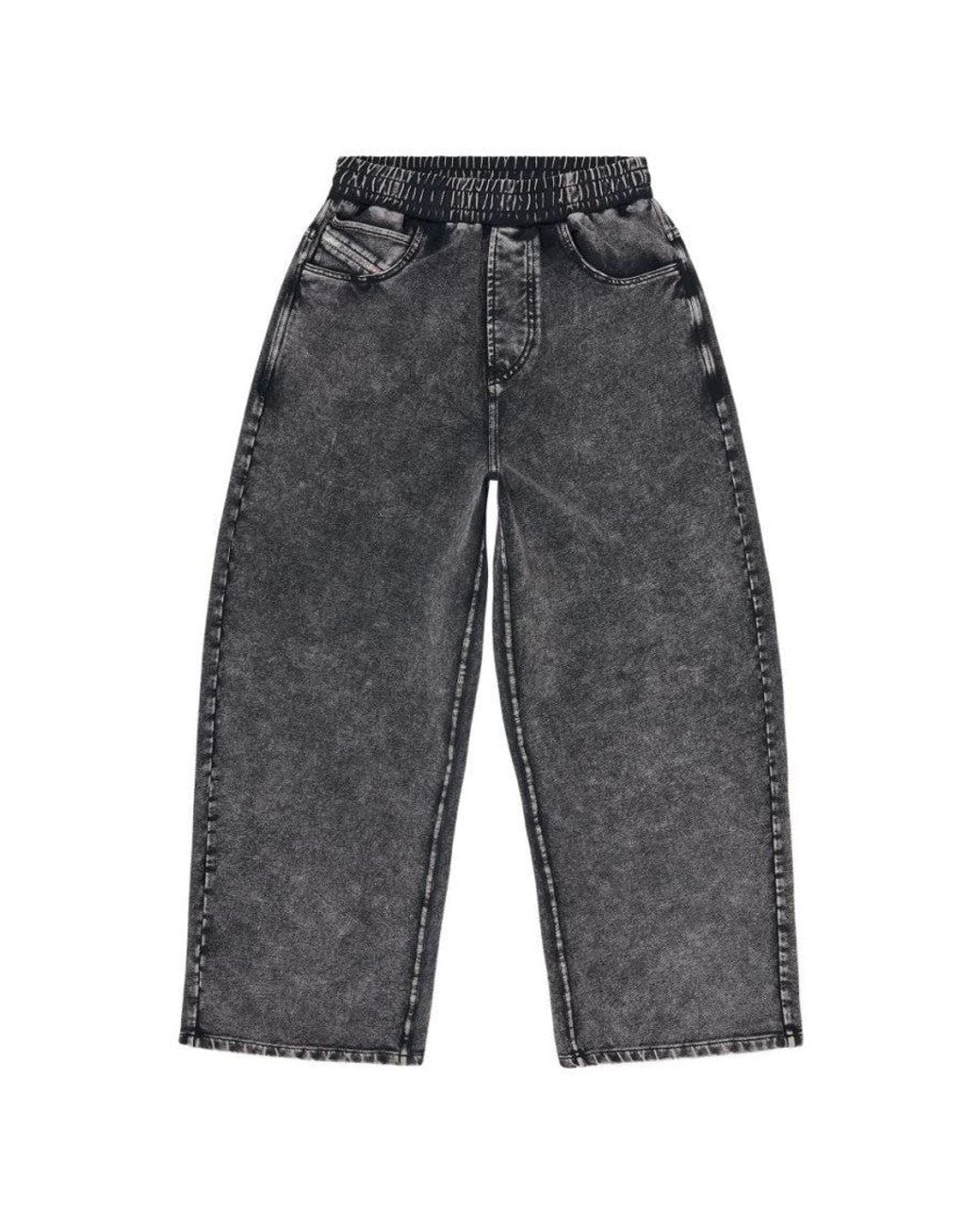 DIESEL Gray Dark Loose High Rise Jeans