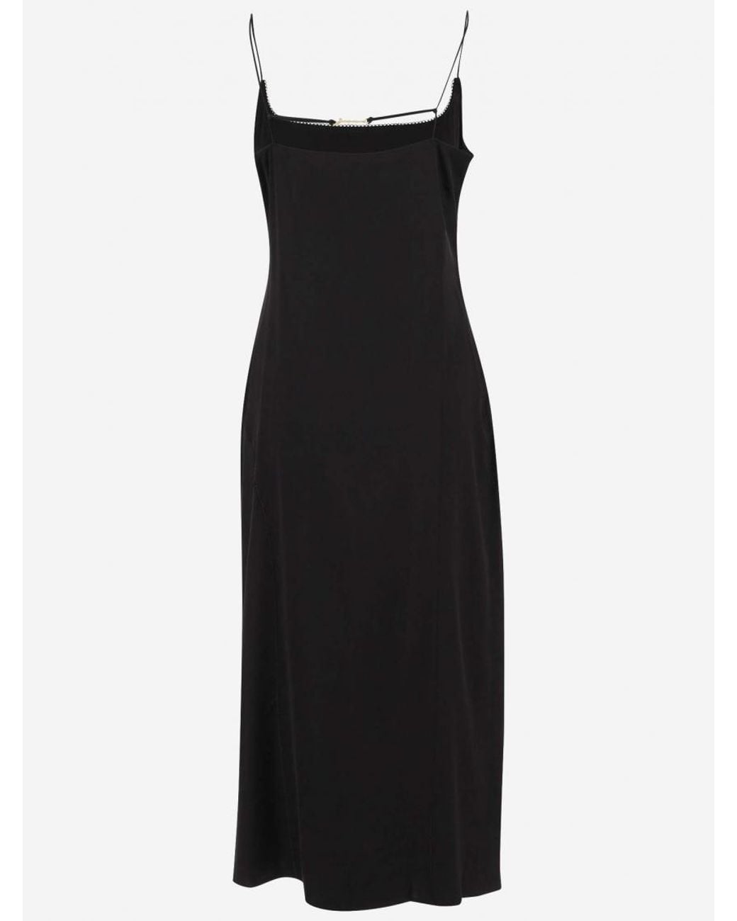 Jacquemus Black Logo Plaque Detail Dress
