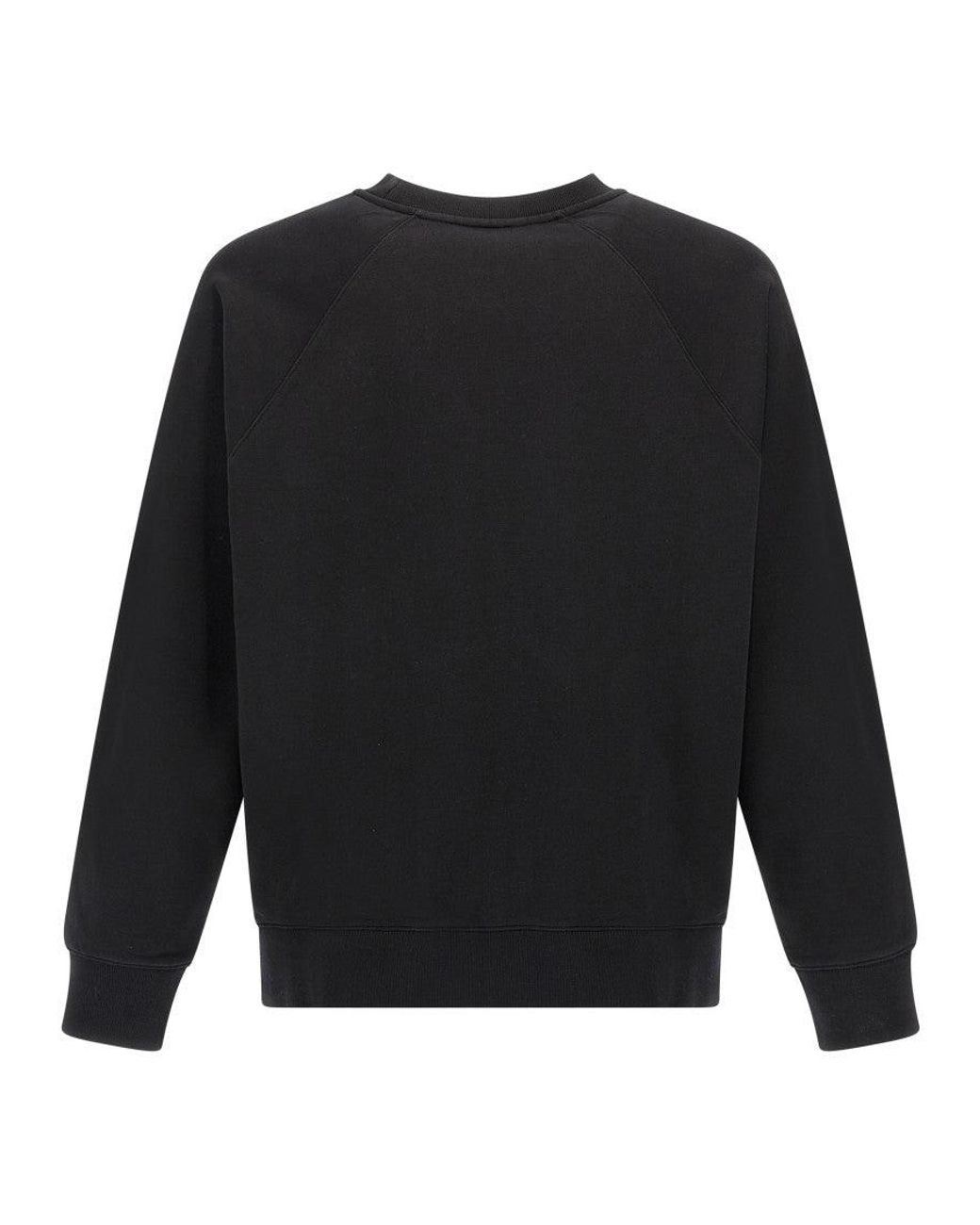 Maison Kitsuné Black Logo Embroidery Sweatshirt for men