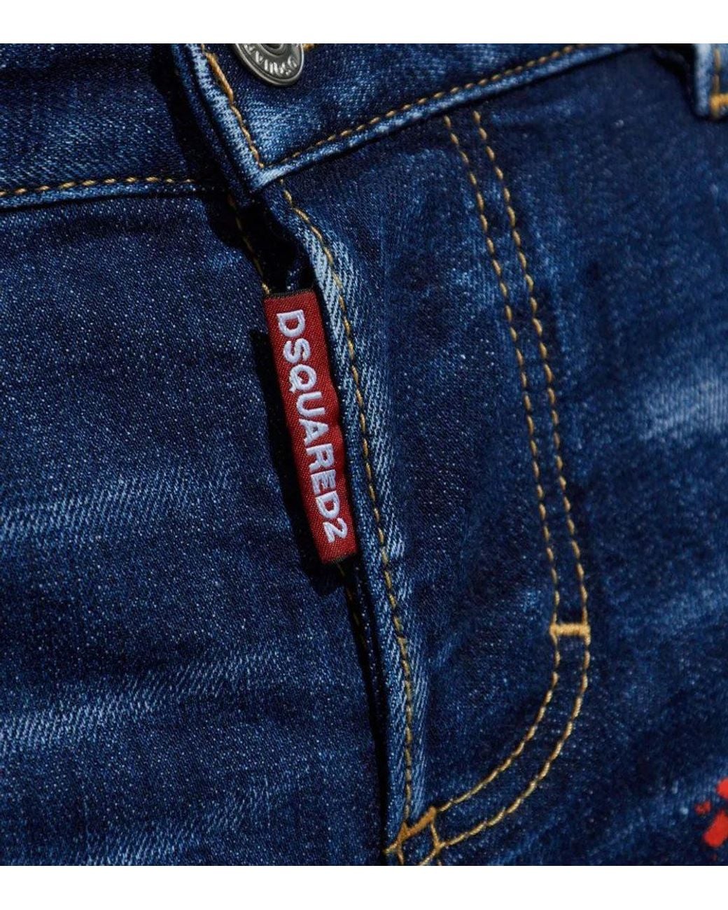 DSquared² Blue Straight Flat Front Pant