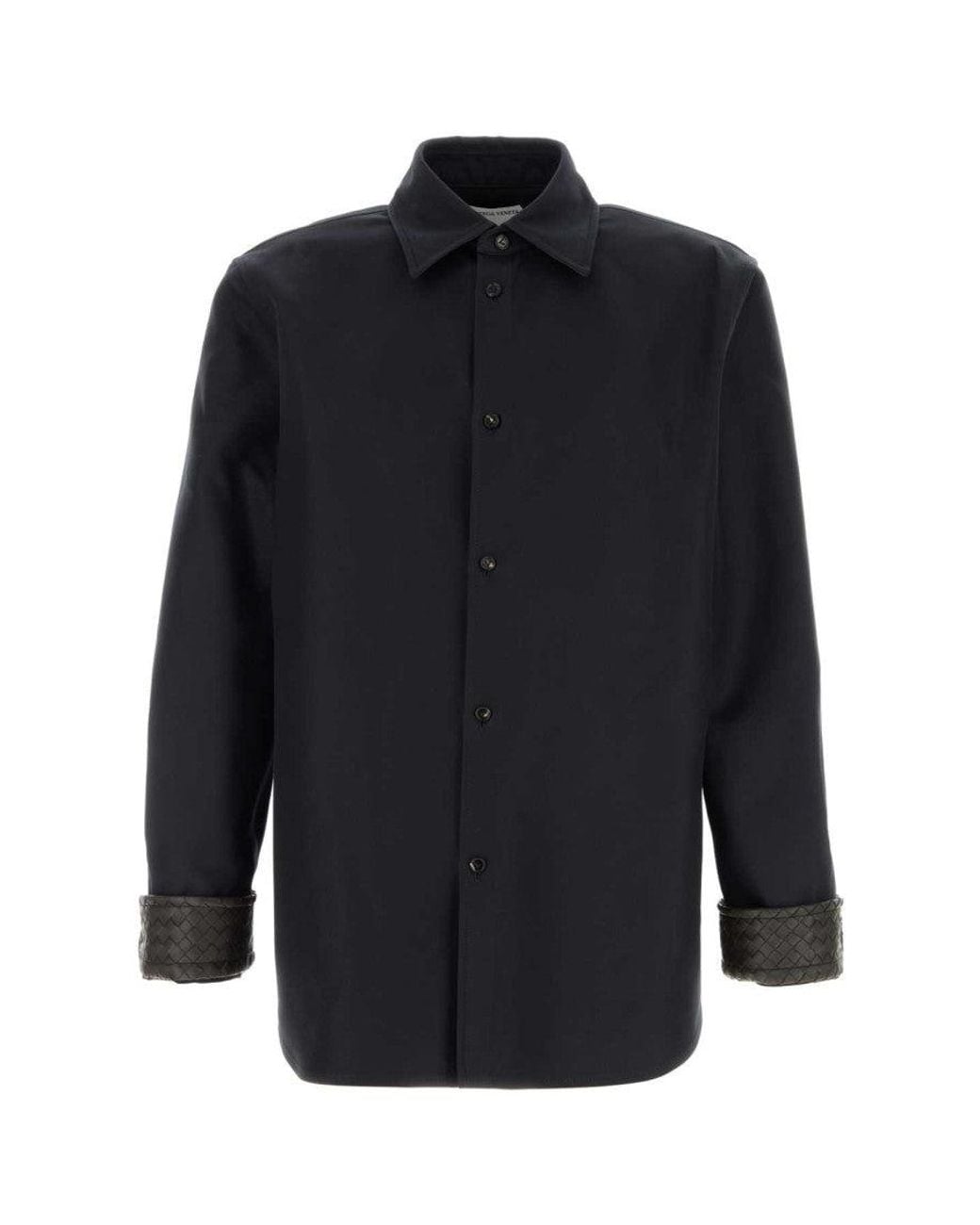 Bottega Veneta Blue Regular Solid Shirt for men