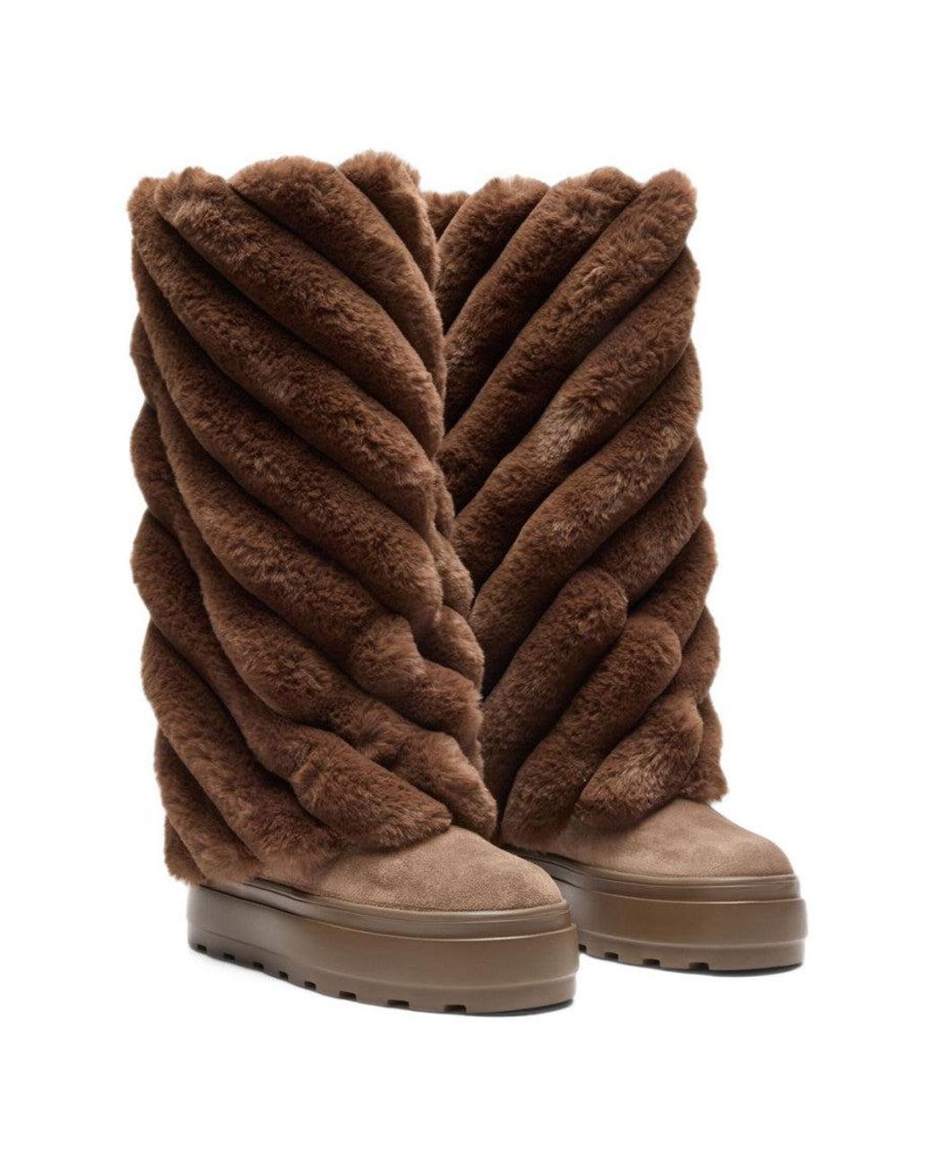 Casadei Brown Textured Boots