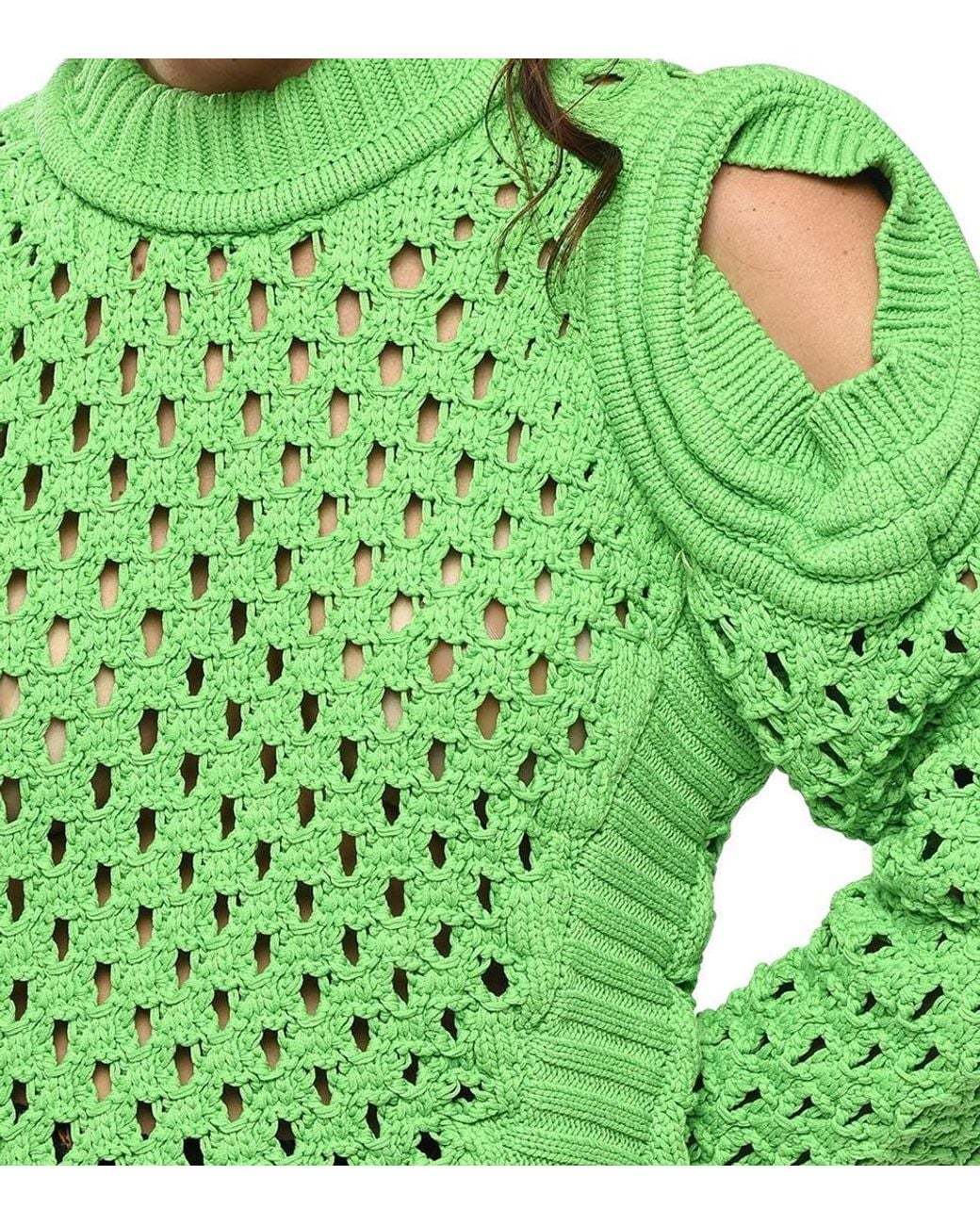 Stella McCartney Green Knitted Crew Neck Sweater
