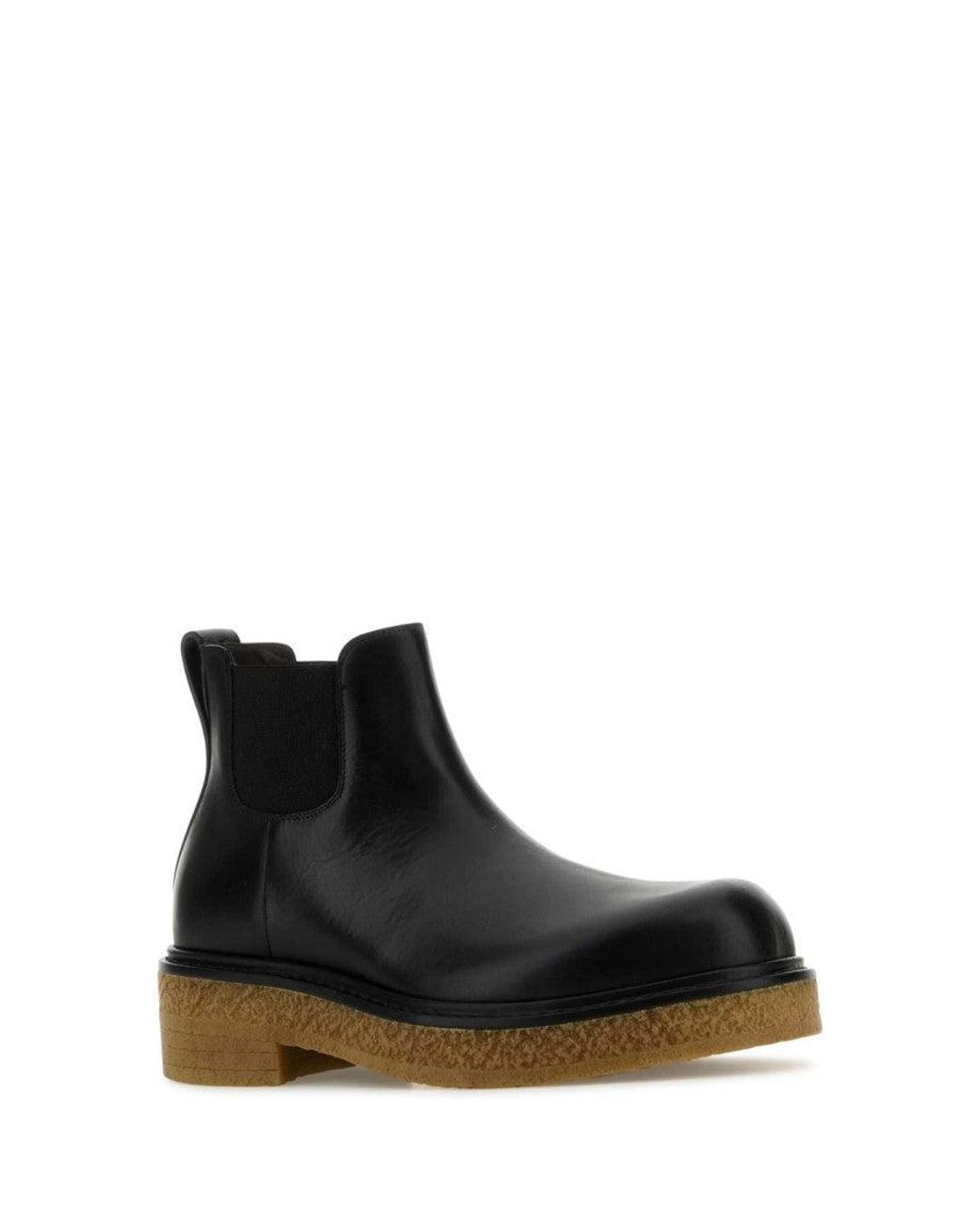 Bottega Veneta Black Chelsea Ankle Boots for men