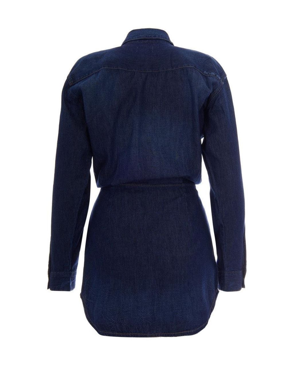 DIESEL Blue Shirt Collar Mini Dress