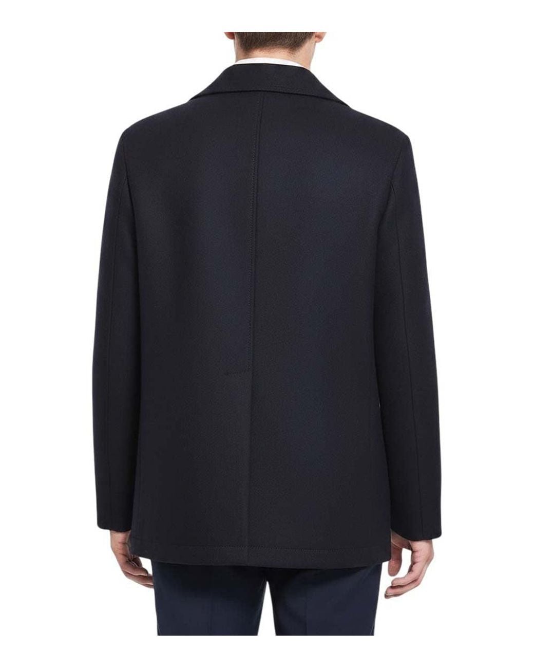 Gucci Blue Dark Solid Trench Coat for men