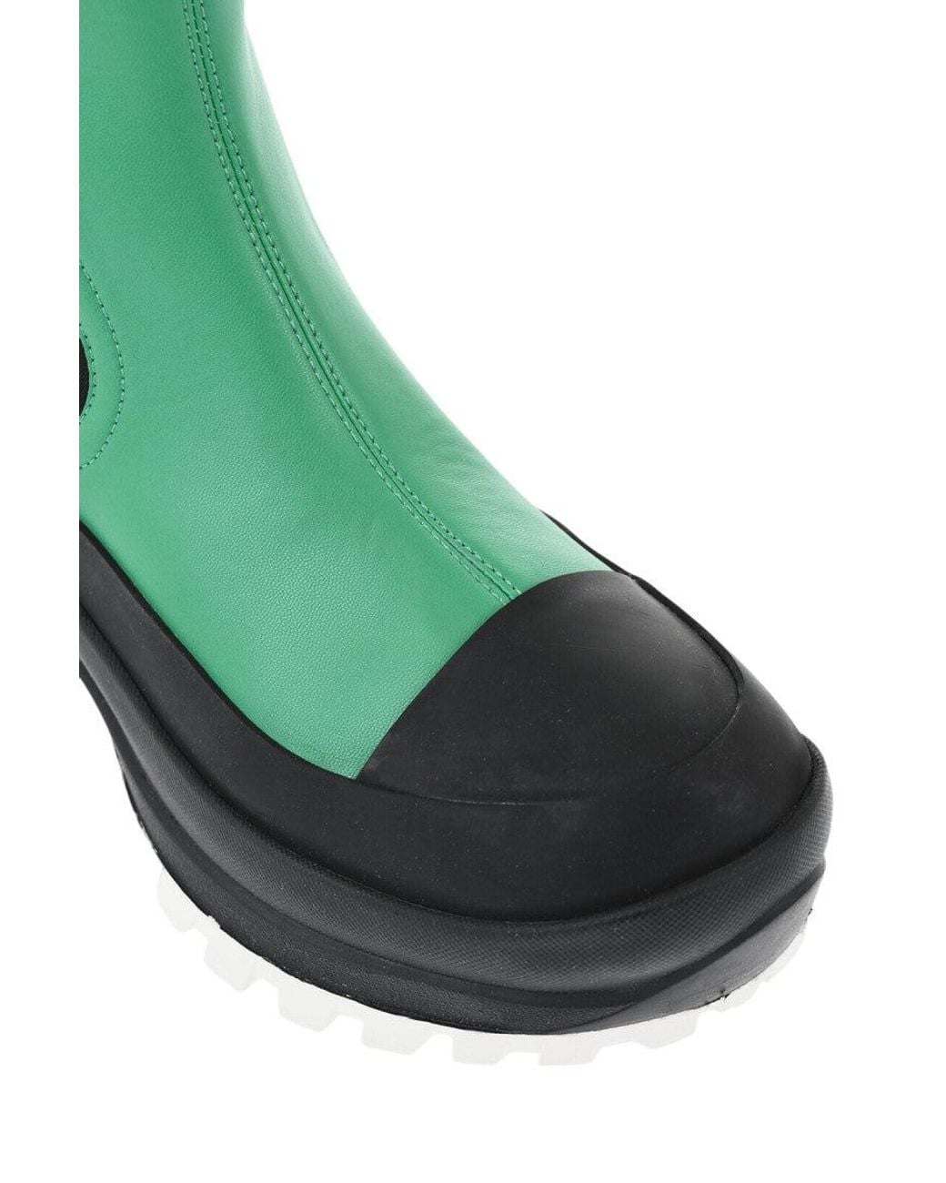 Stella McCartney Green Color Block Trace Boot