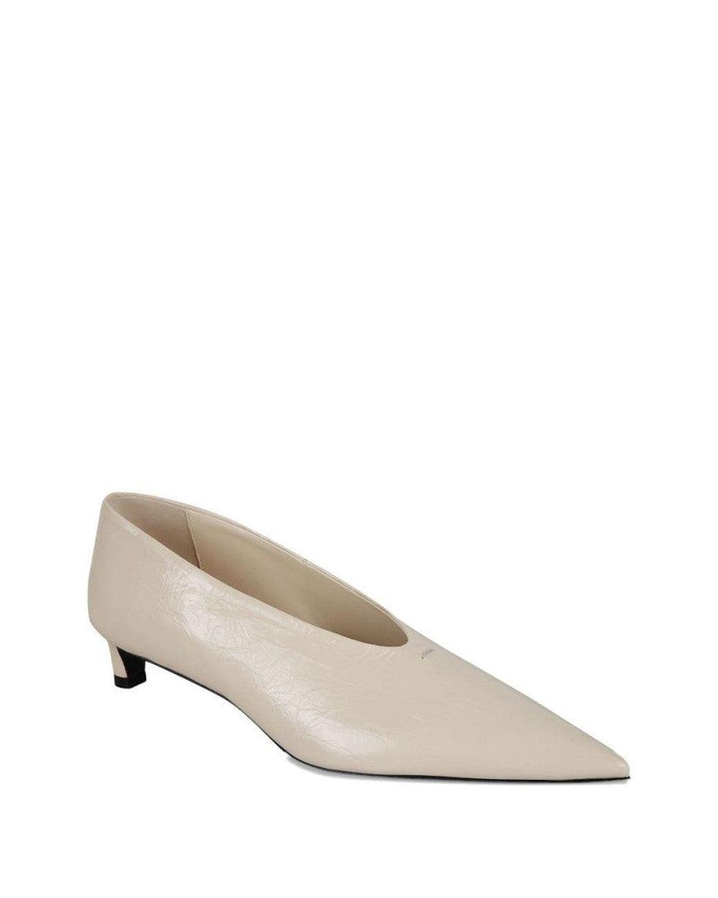 Jil Sander Natural Off Leather Pumps