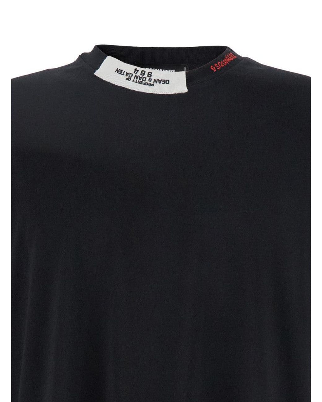 DSquared² Black Crew Neck T-Shirt for men