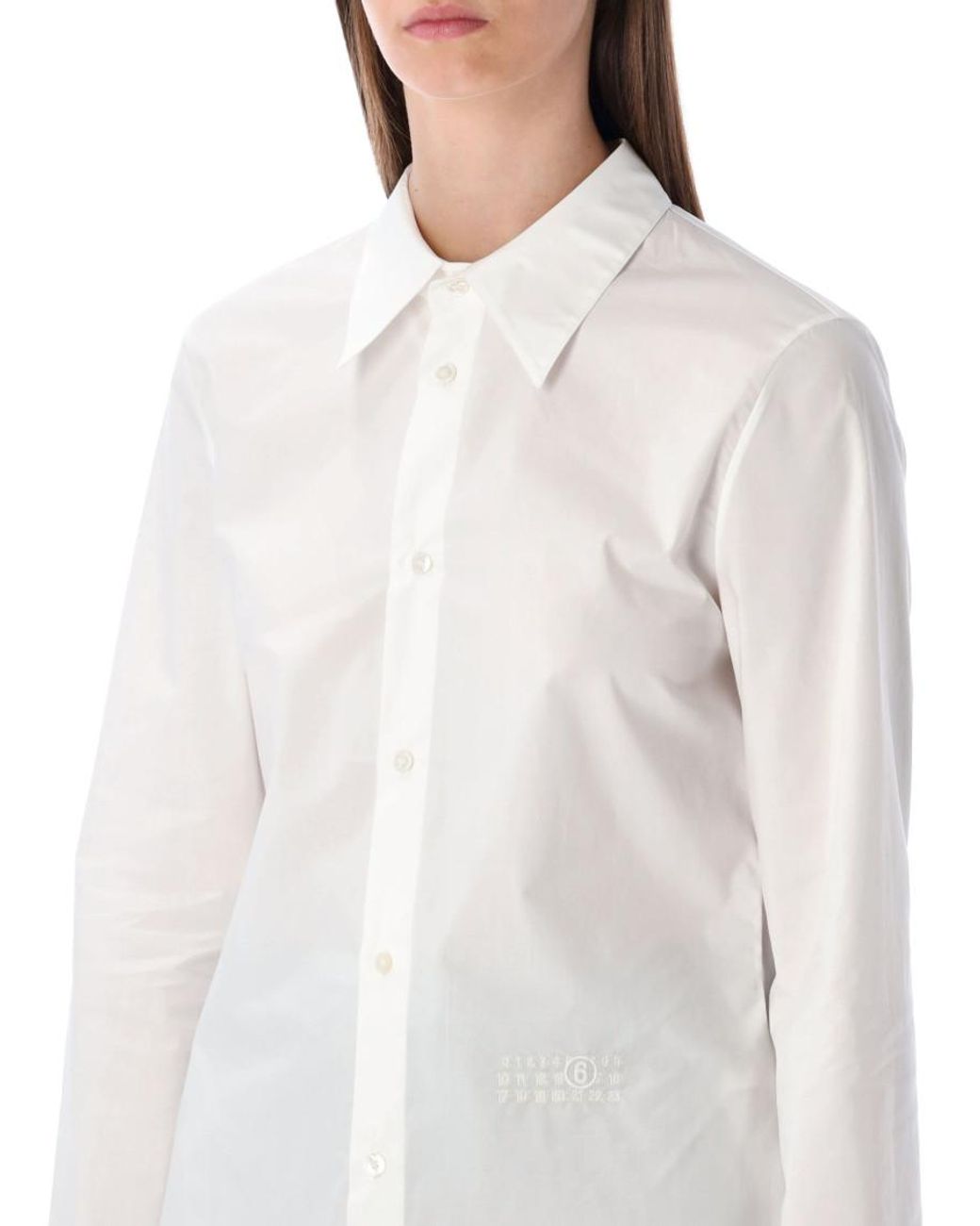 MM6 by Maison Margiela White Regular Solid Shirt