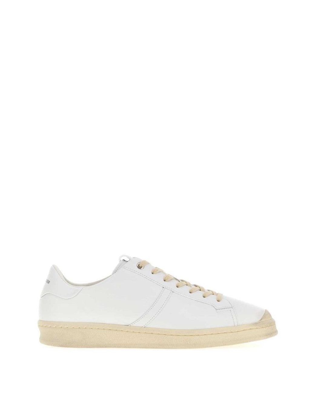 Jil Sander White Leather Sneakers