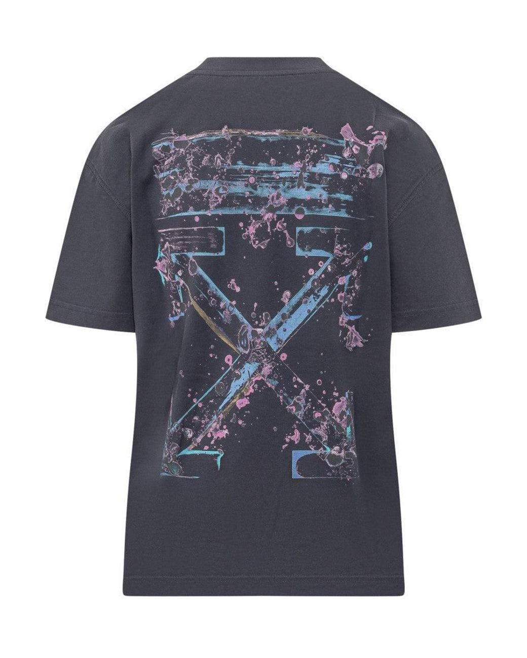 Off-White c/o Virgil Abloh Blue Graphic Crew Neck T-Shirt