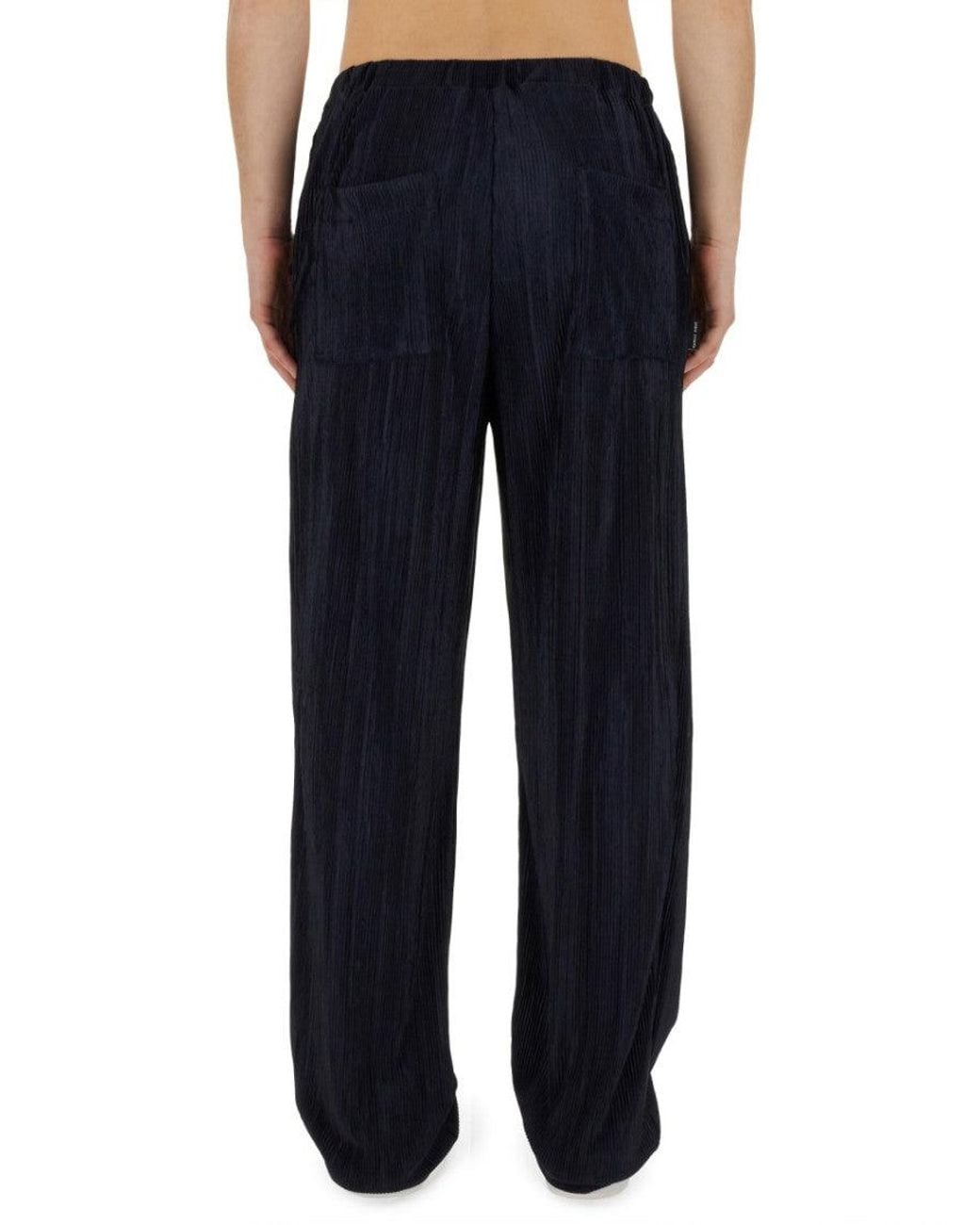 FAMILY FIRST Blue Dark Pleated Trousers for men