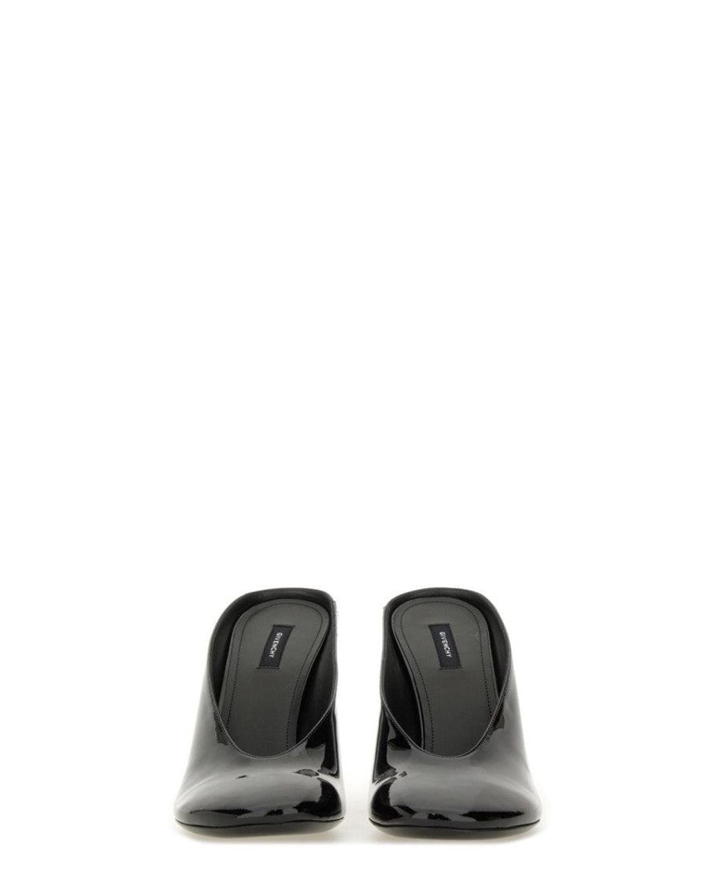 Givenchy Black Leather Sculpted Pumps