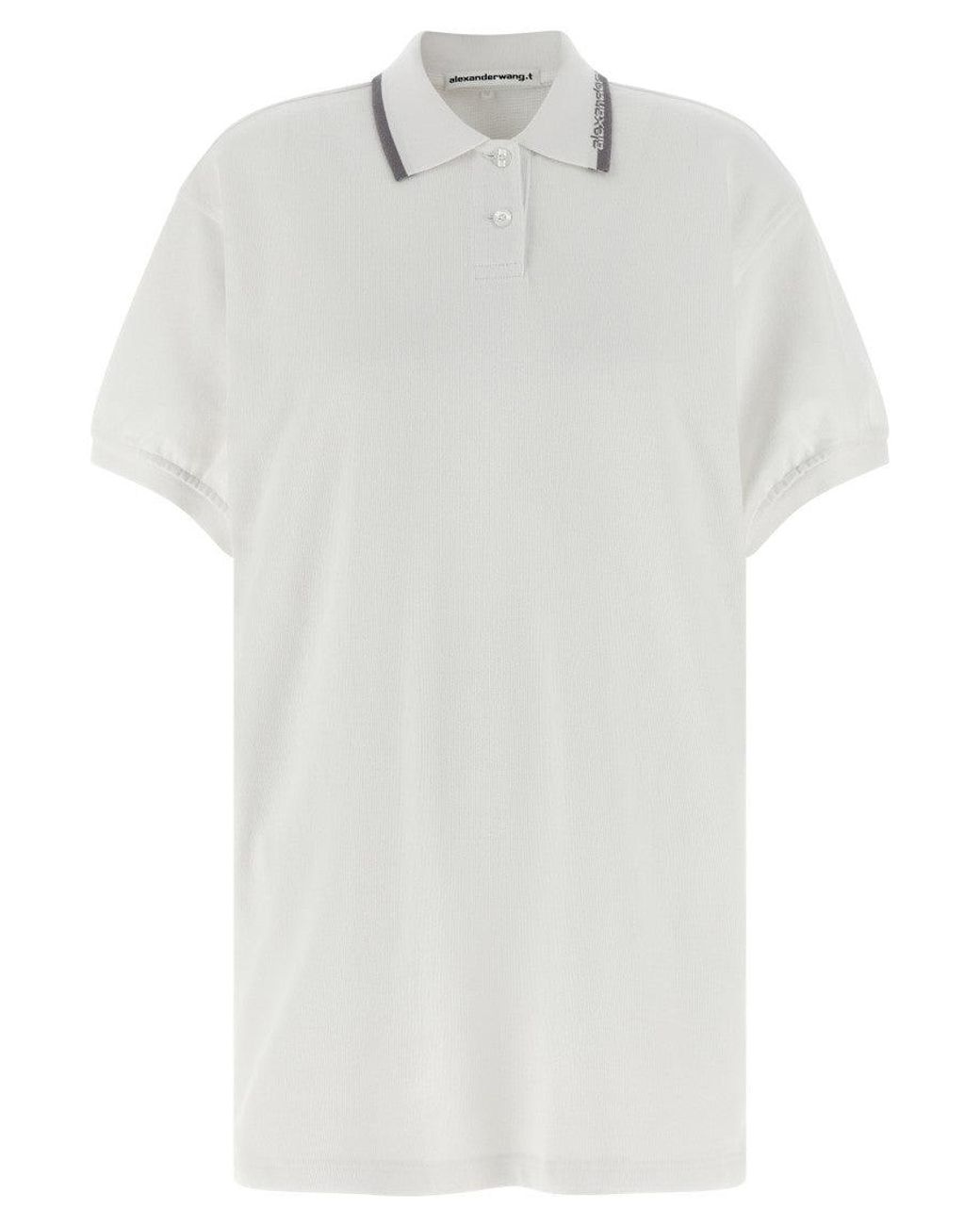 Alexander Wang White Shirt Collar Mini Dress
