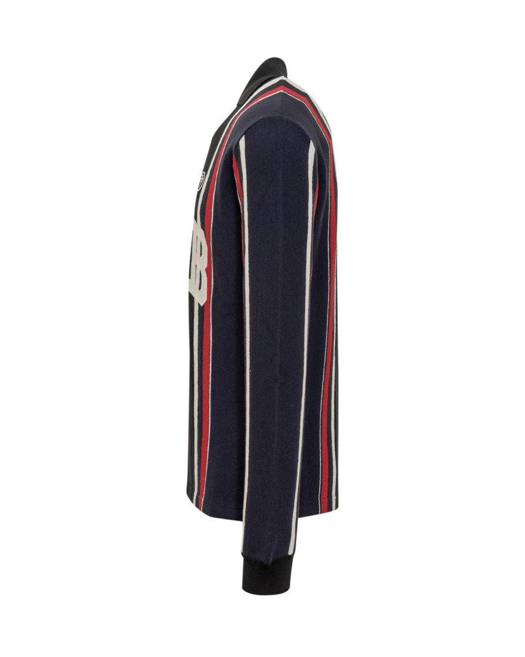 Ambush Blue Stripes Shirt Collar Polo for men