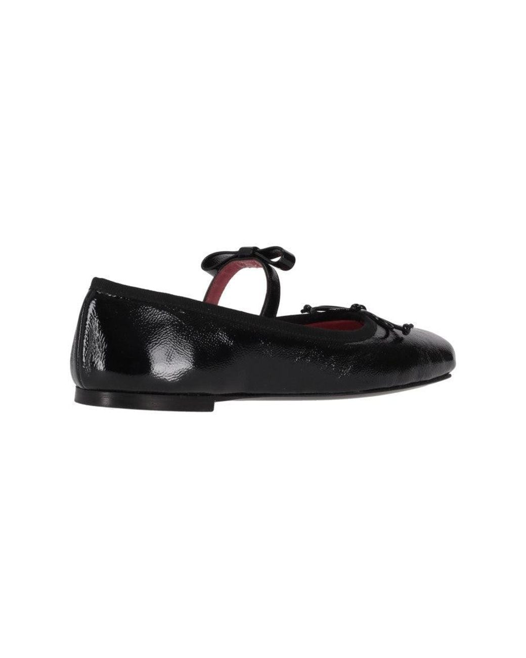 Vivetta Black Leather Ballet Flats
