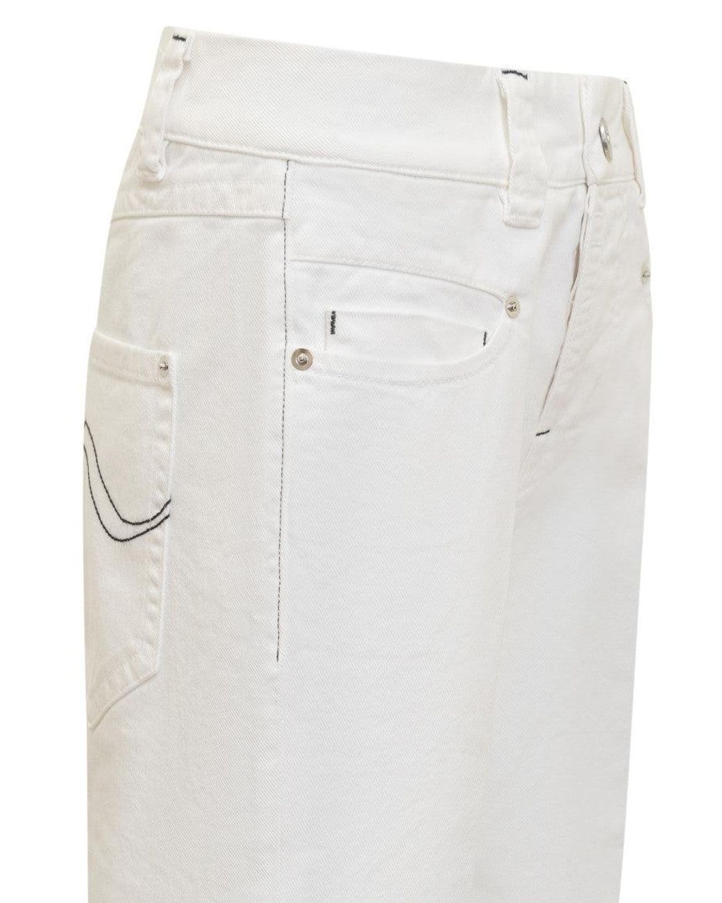 Seafarer White Straight High Rise Jeans
