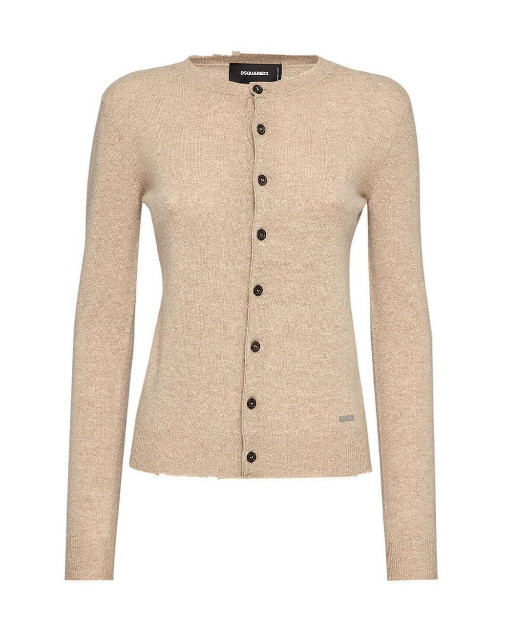 DSquared² Natural Crew Neck Cardigan
