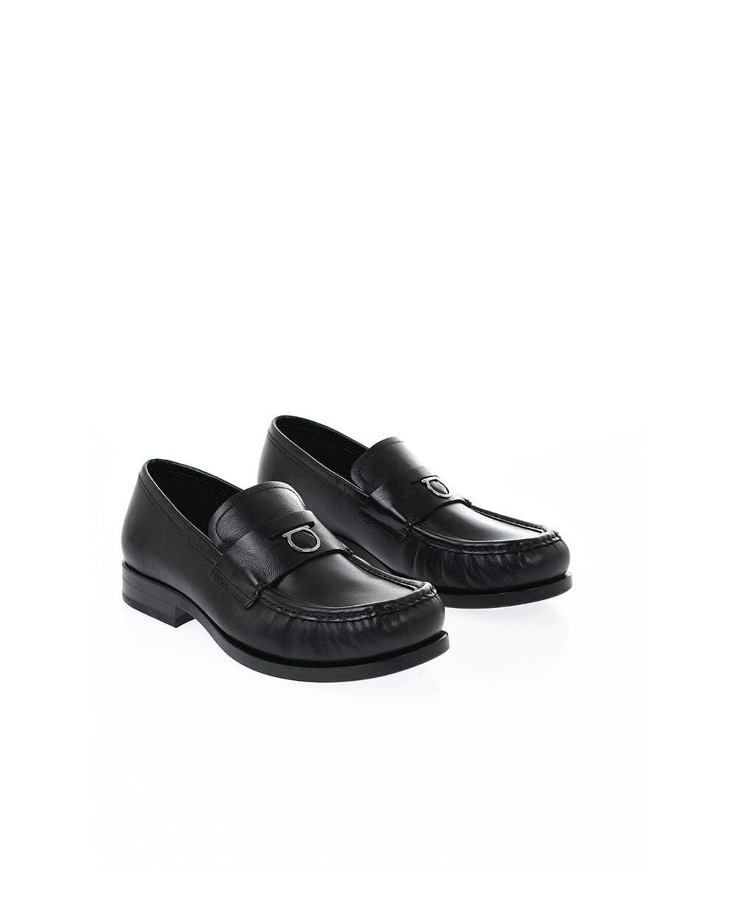Ferragamo Black Slip On Loafers for men