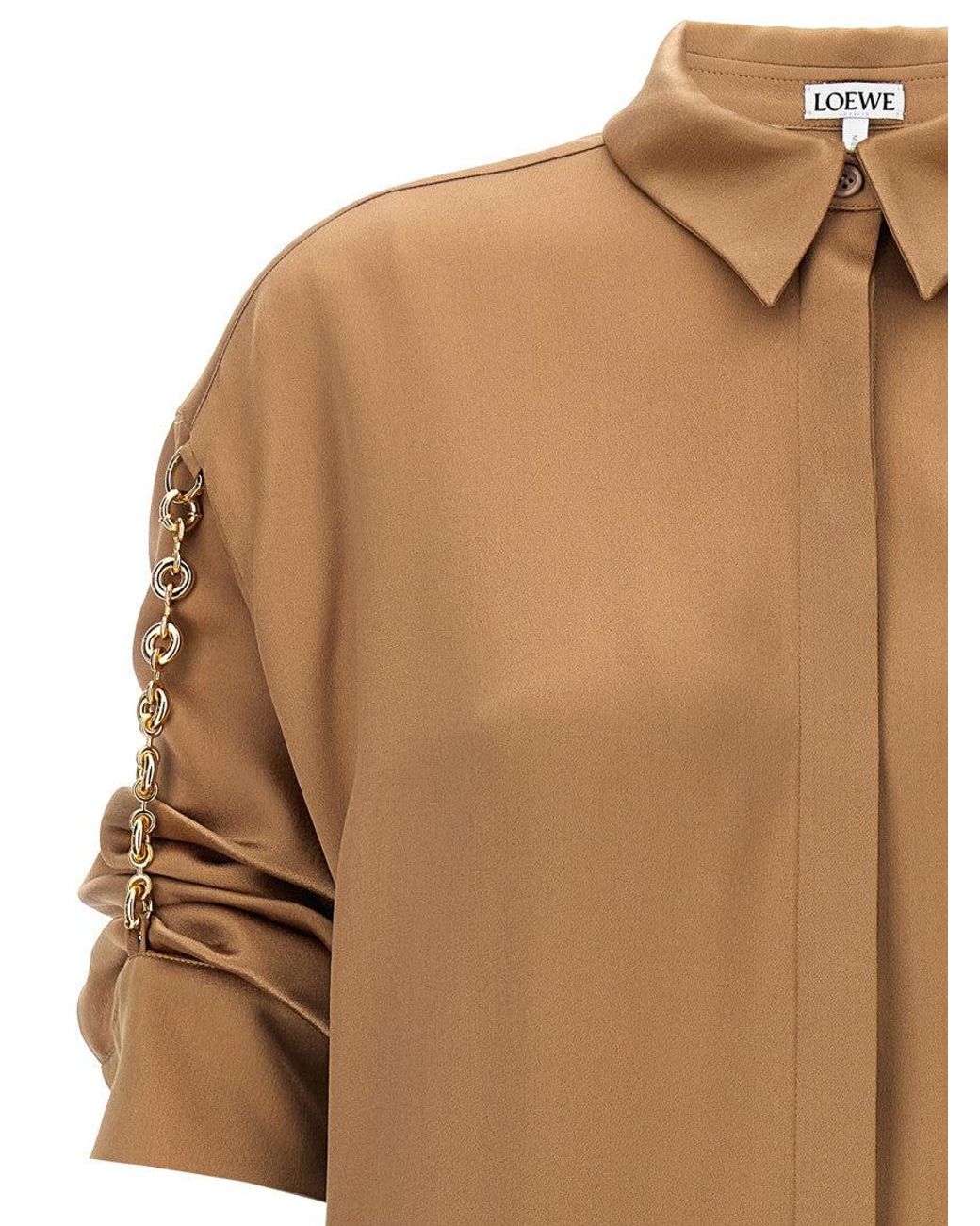 Loewe Brown Chain Chemisier Dress