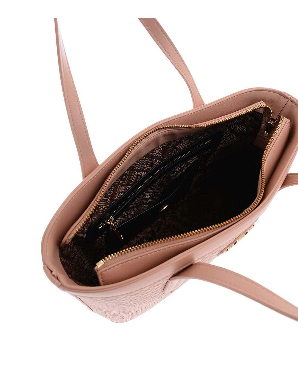 Love Moschino Pink Light Valentina Top Zip Small Tote