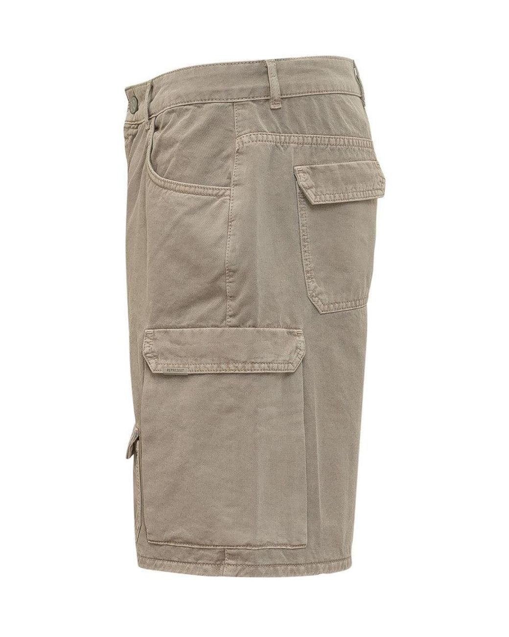 Represent Gray Solid Shorts for men