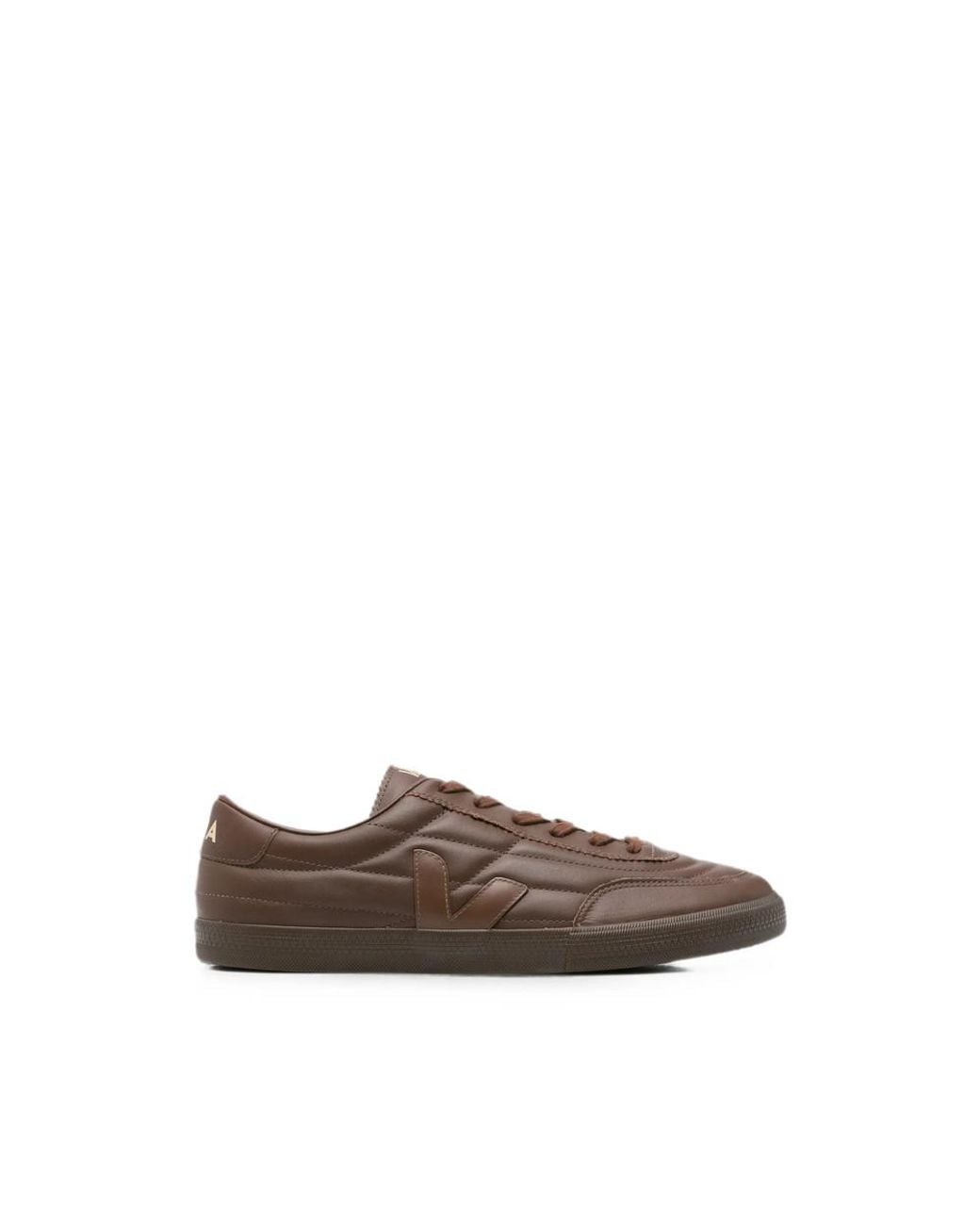 Veja Brown Logo Classic Sneakers for men