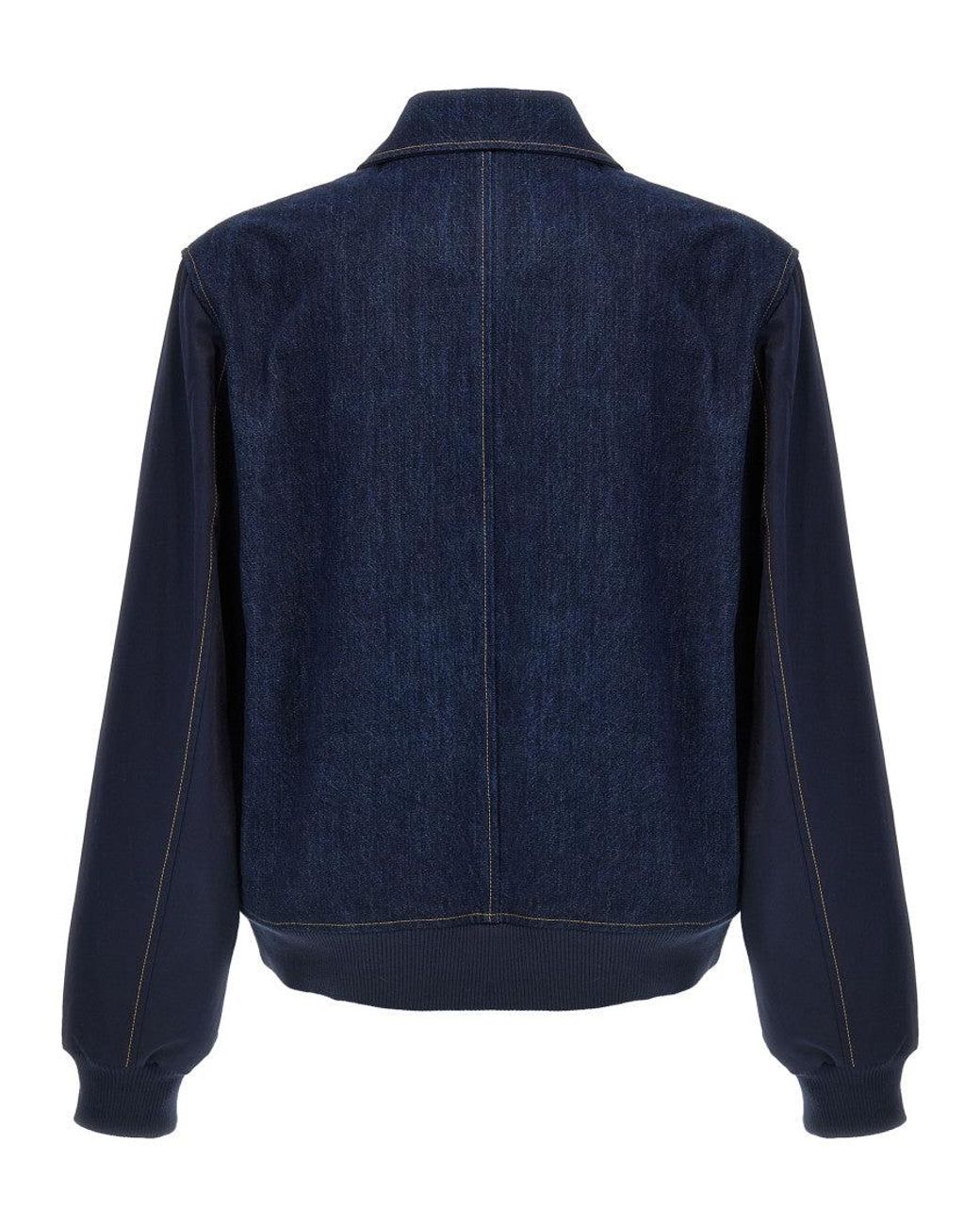 Wales Bonner Blue 'The Echo Denim Varsity' Jacket for men