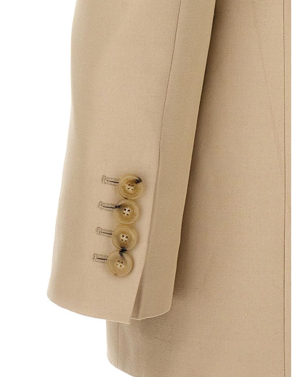 Stella McCartney Natural Double-Breasted Blazer