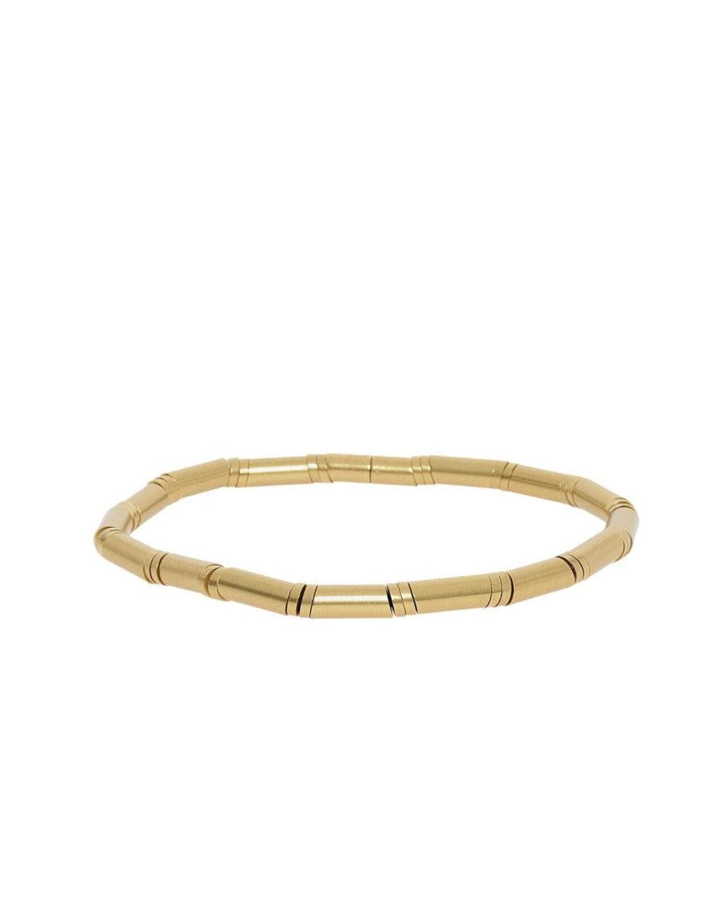 Bottega Veneta Metallic Golden Solid Elasticated Metal Belt