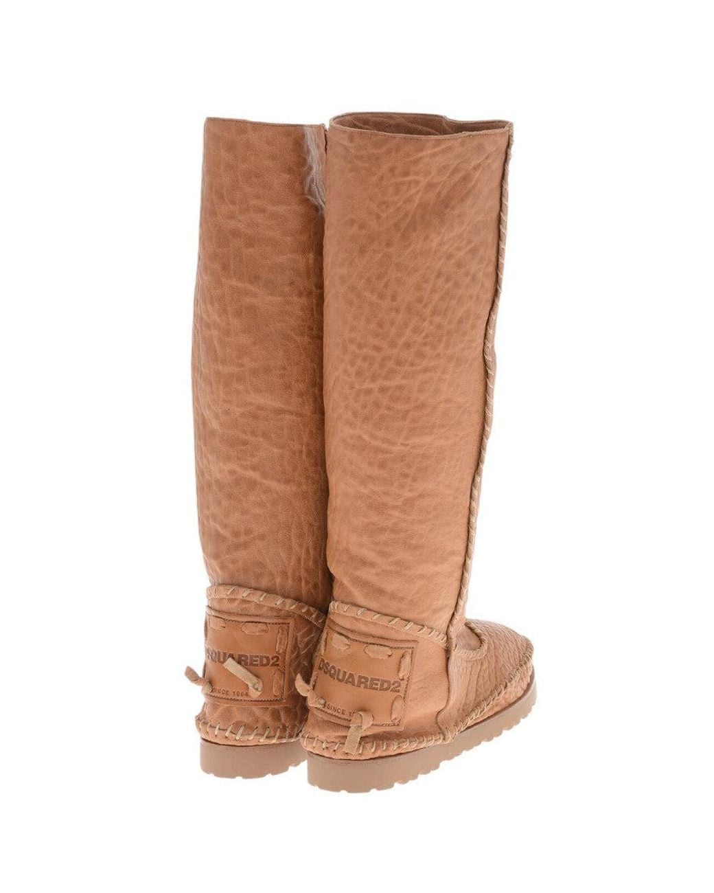 DSquared² Brown Vintage Leather Boots