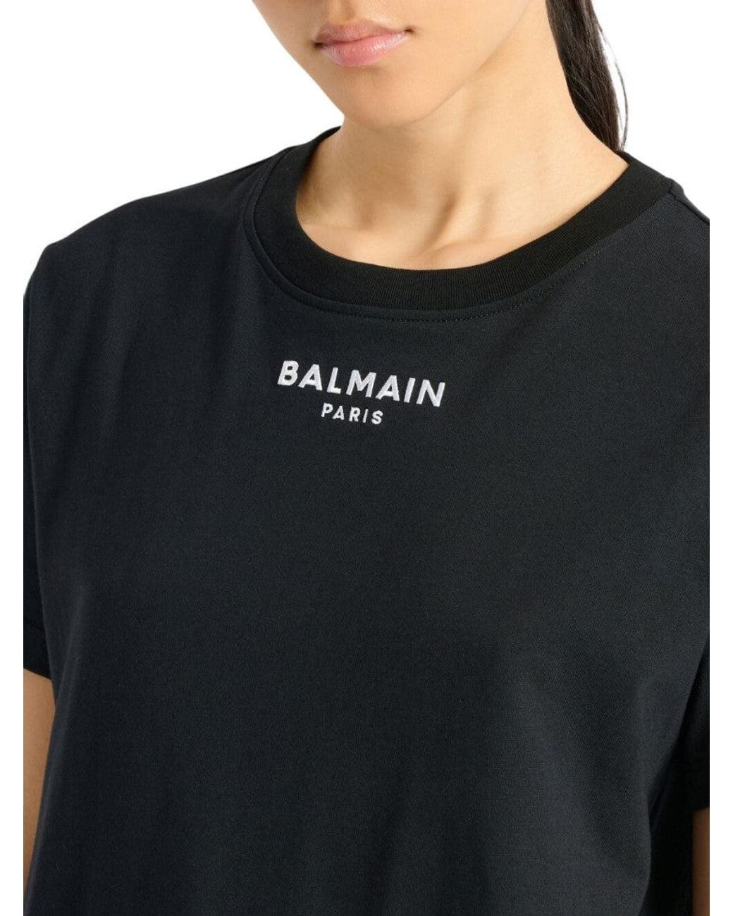 Balmain Black Logo Crew Neck T-Shirt