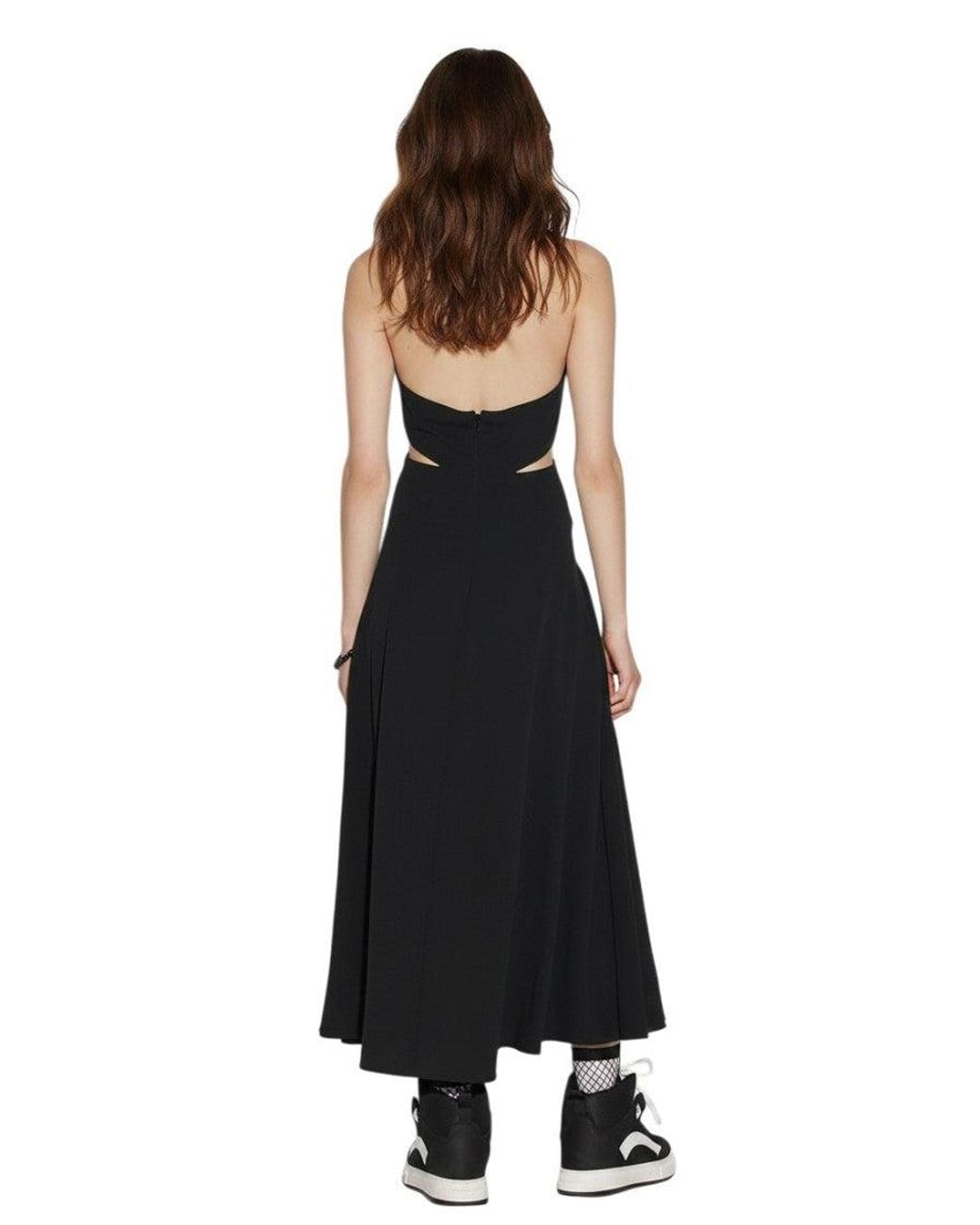 DSquared² Black Halter Neck Maxi Dress