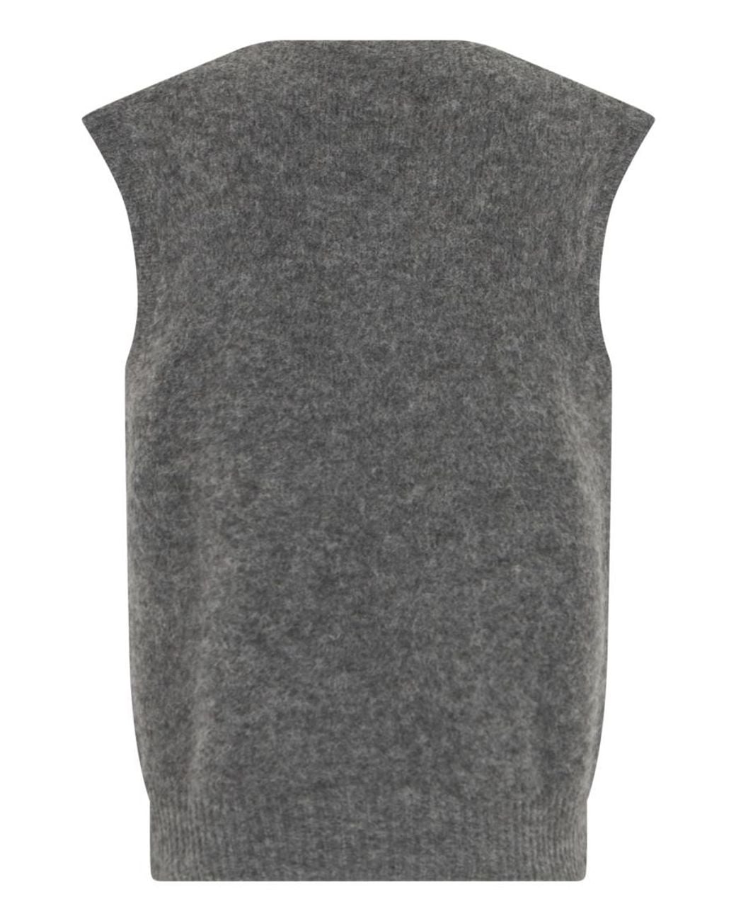 AMI Gray V-Neck Sweater for men