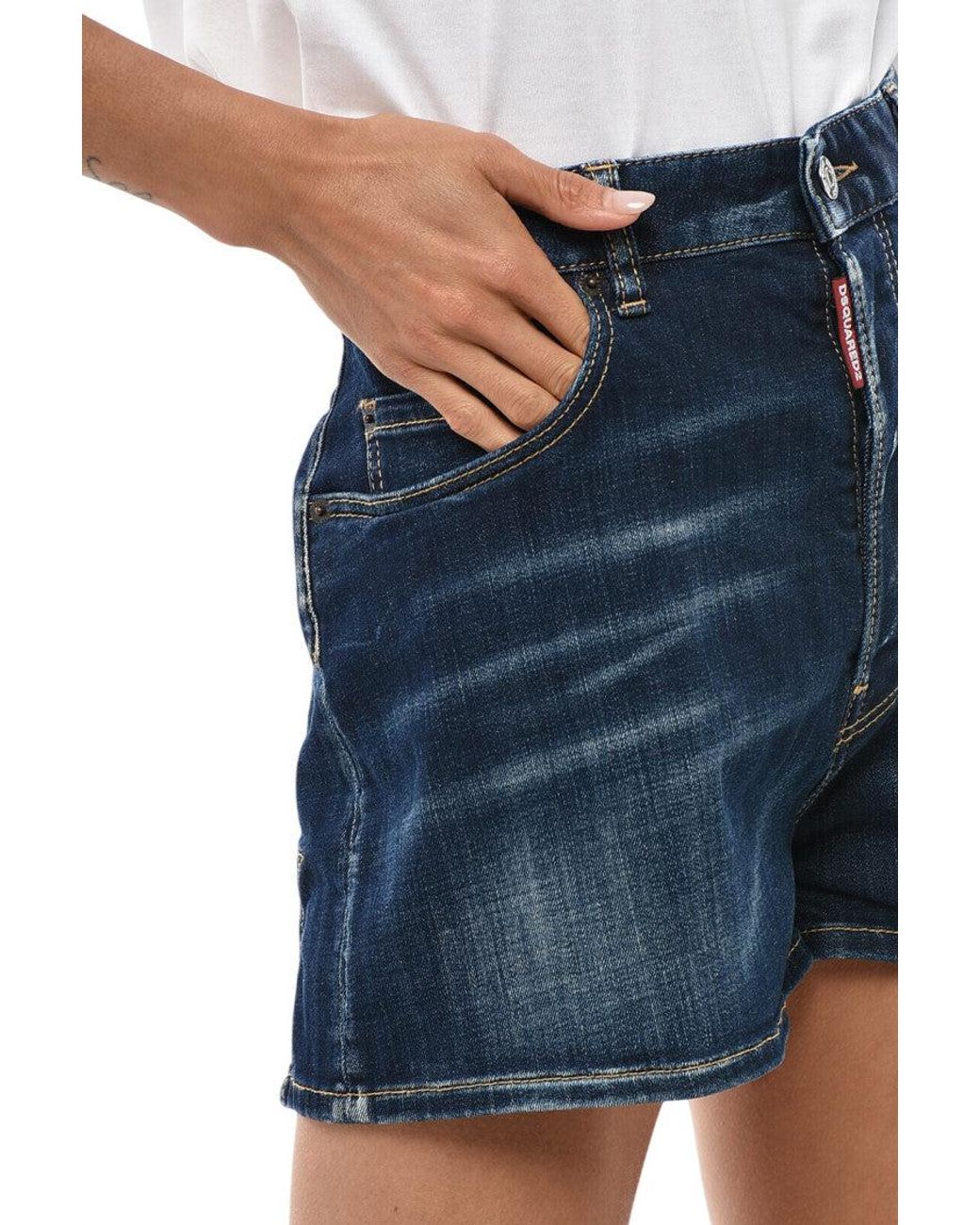 DSquared² Blue Solid Shorts