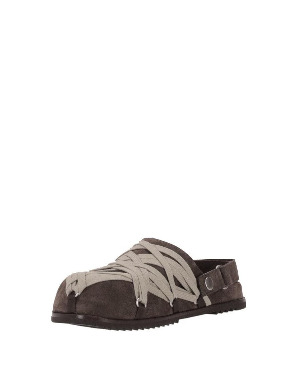 Rick Owens Brown Mega-Lace Sandals