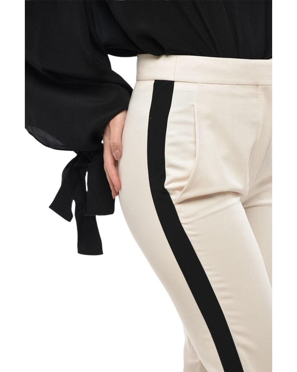 Stella McCartney Black Slim Flat Front Pants