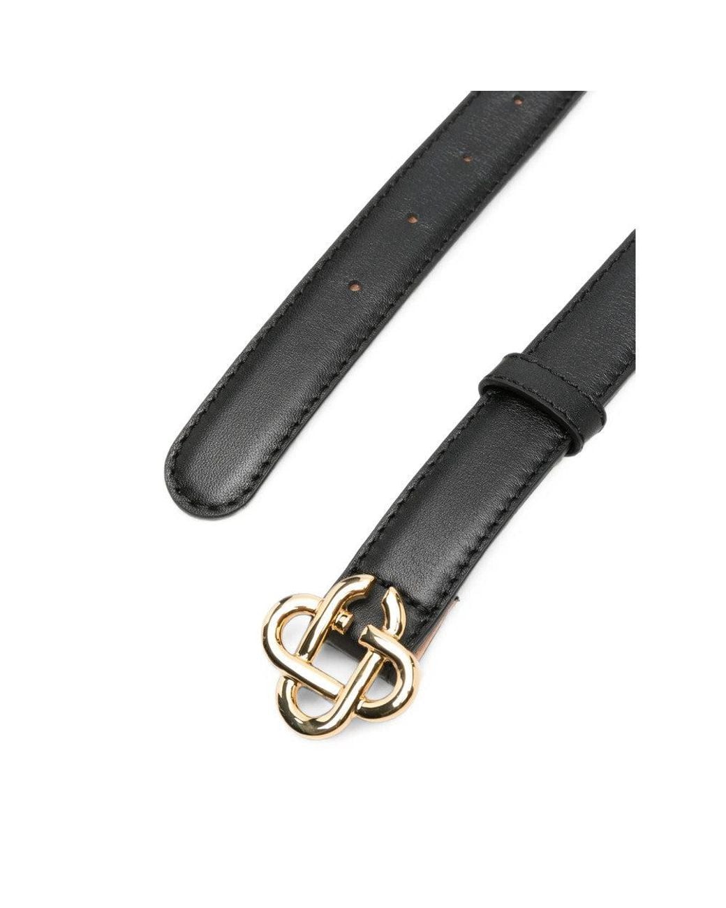 Casablanca Black Logo Buckle Belt for men