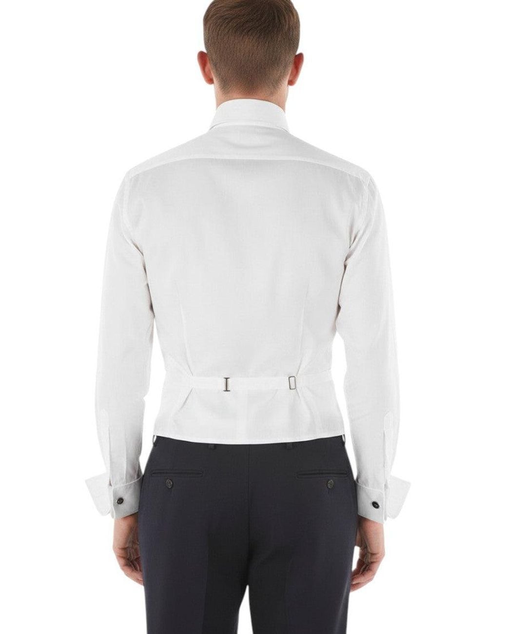 Corneliani White V Neck Waistcoat for men