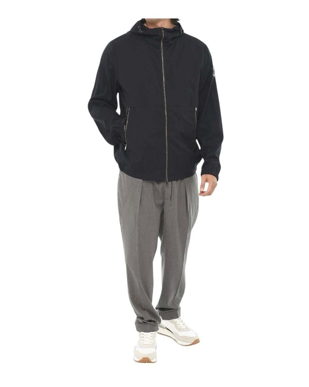 Woolrich Black Solid Hood Jacket for men