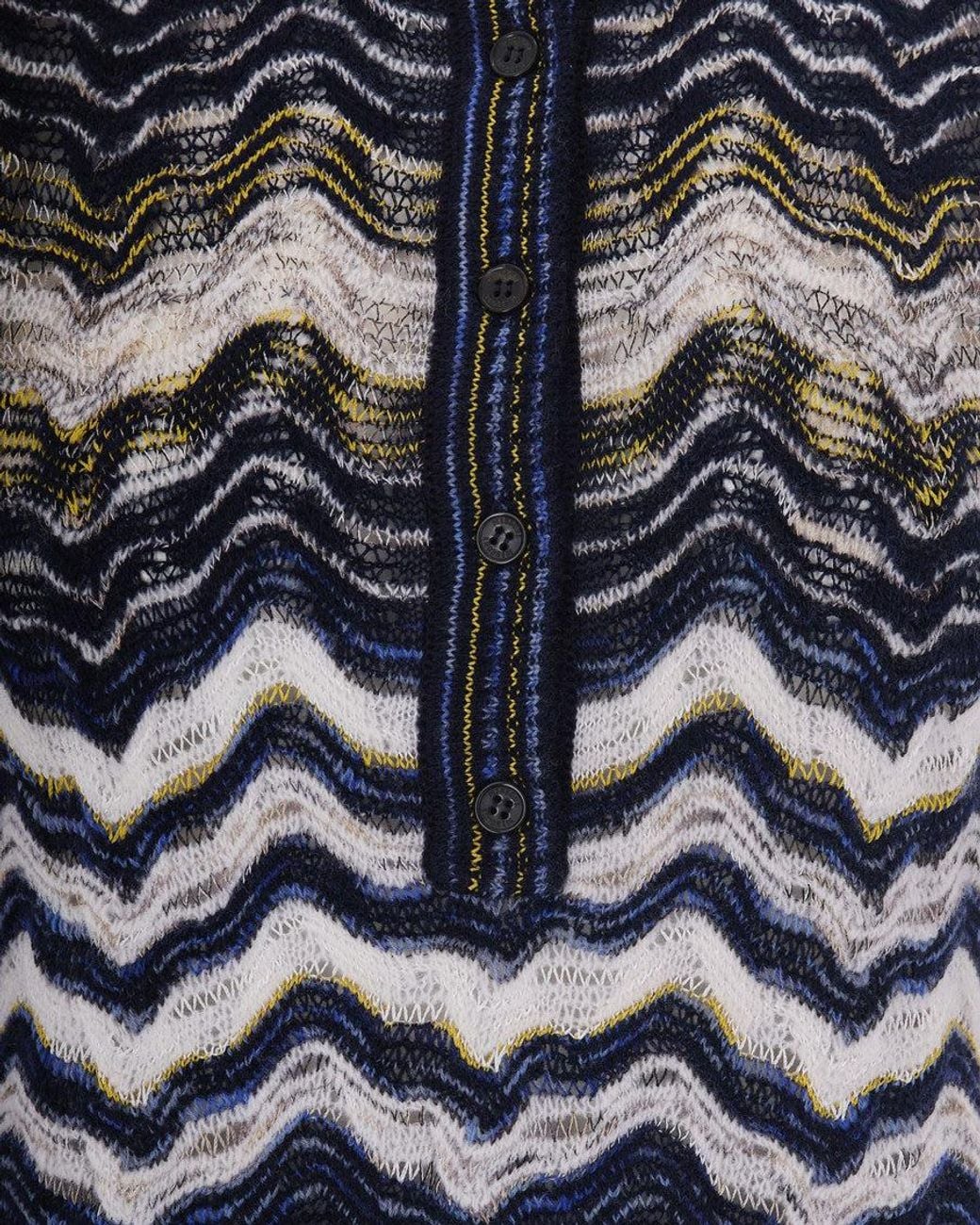 Missoni Blue Chevron Mock Collar Sweater