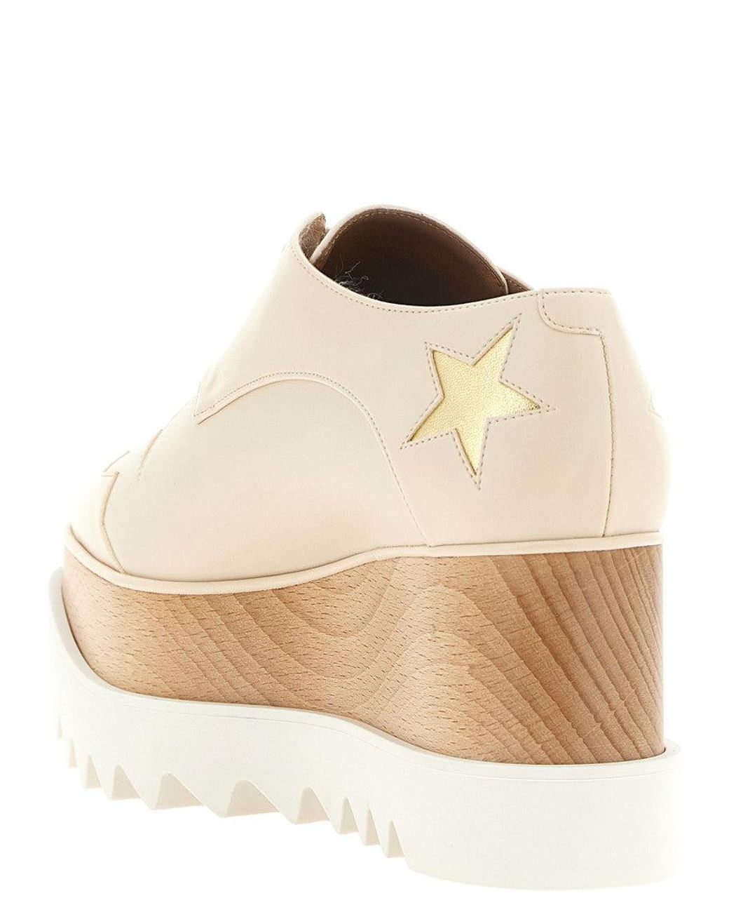 Stella McCartney White Natural Elyse Platform Dress Shoes