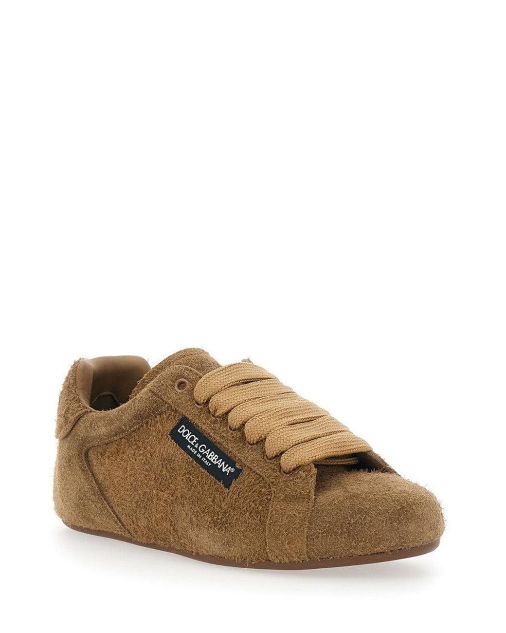Dolce & Gabbana Brown Lace-Up Sneakers for men