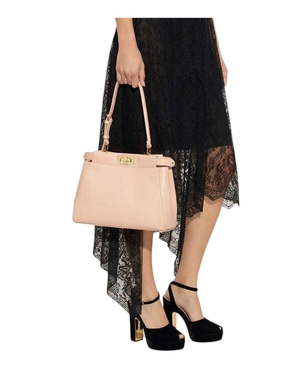Fendi Natural My Peekaboo Small Shoulder Bag