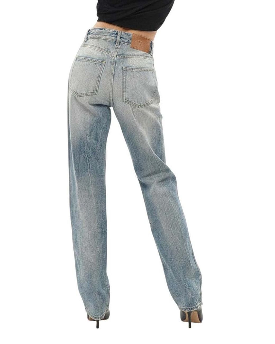 1989 STUDIO Gray Sky Straight Mid Rise Jeans