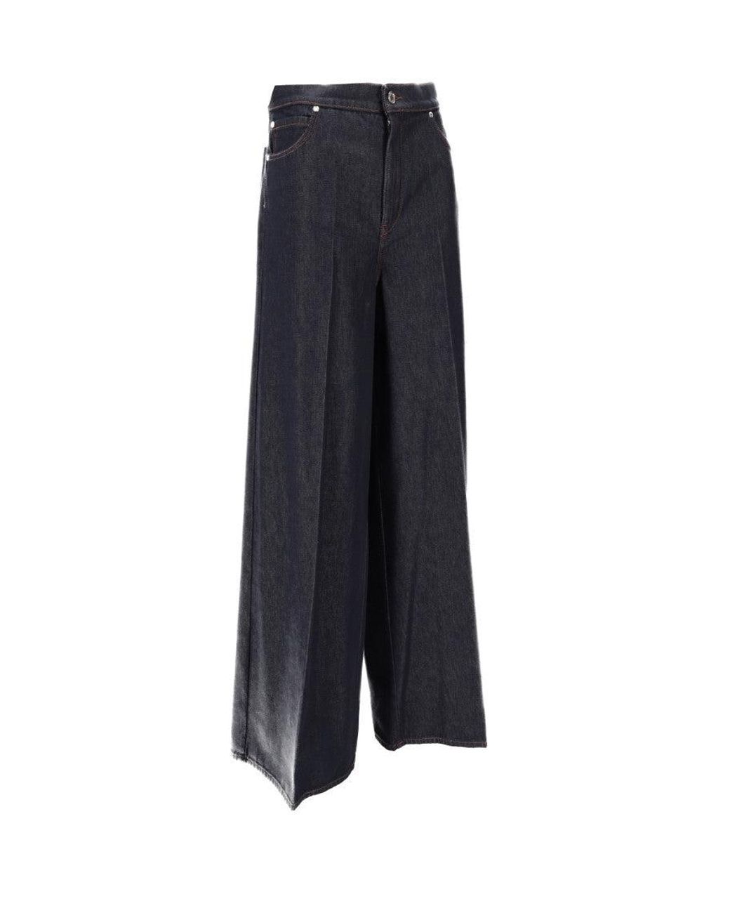 Max Mara Blue Relaxed Flat Front Pants