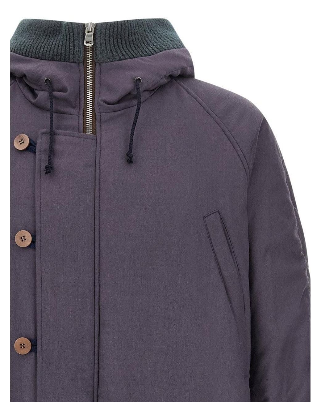 Magliano Blue Hooded Parka Jacket for men