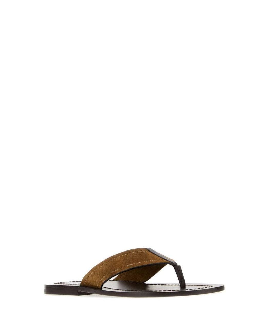 The Row Brown Light Solid Slippers for men