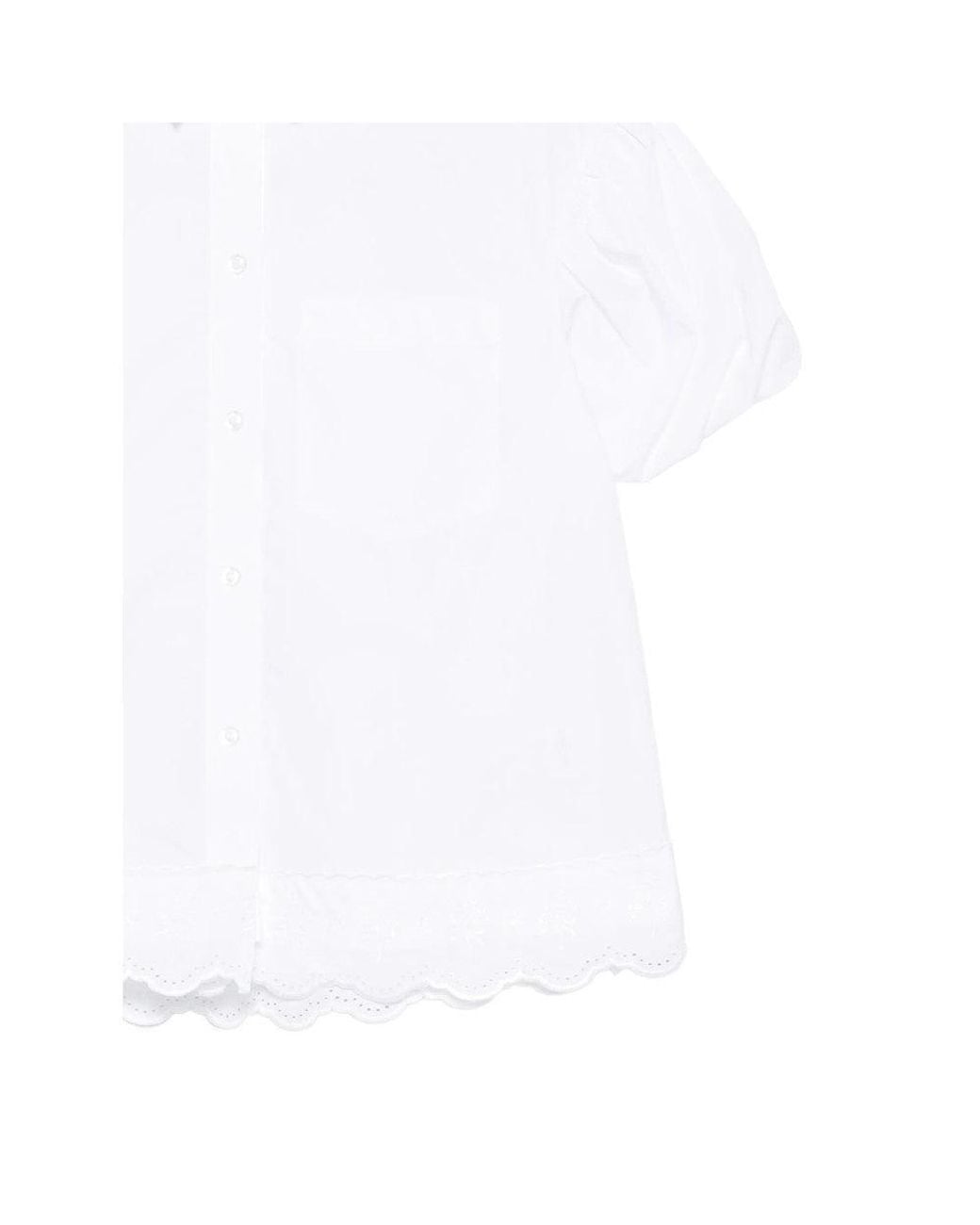 Simone Rocha White Regular Solid Shirt